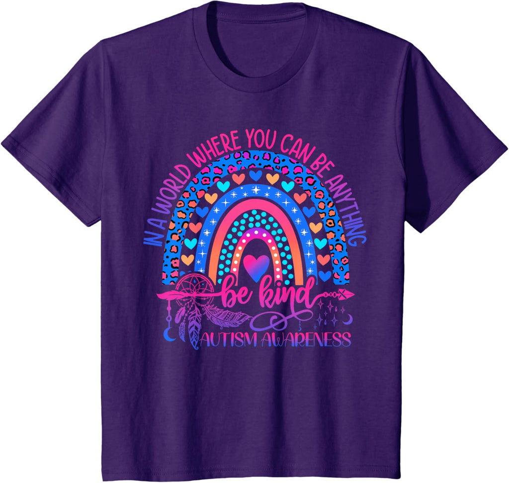 Autism Awareness Be Kind Leopard Rainbow Choose Kindness