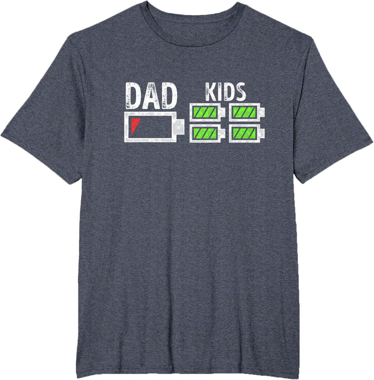 Dad of Four Low Battery Funny Father of 4 Kids Dad